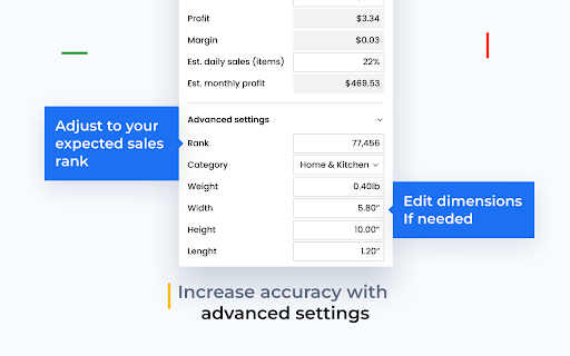 sellerboard Amazon FBA Profit Calculator screenshot