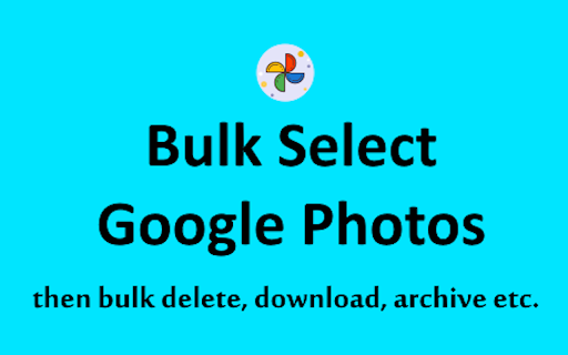 Bulk Select Google Photos screenshot