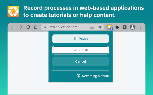 SAP Enable Now, browser application recorder screenshot