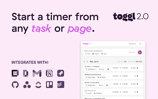 Toggl 2.0 screenshot