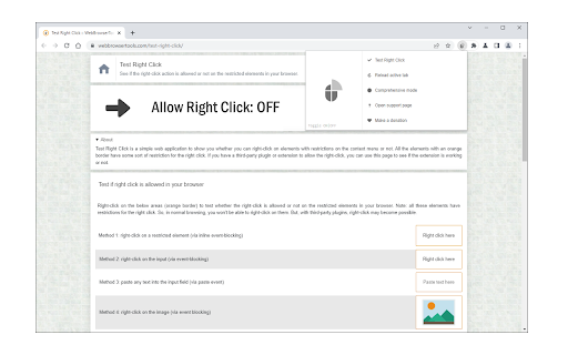 Allow Right Click screenshot