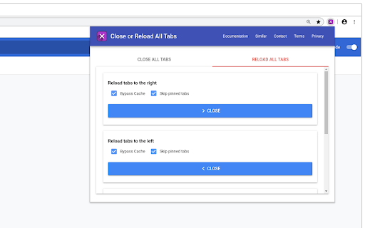 Close or Reload All Tabs screenshot