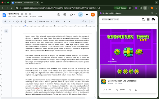 UnblockedHub.com - Play Unblocked Games on Side Panel screenshot