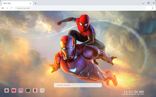 Spider Man and Iron Man HD Live Wallpaper screenshot