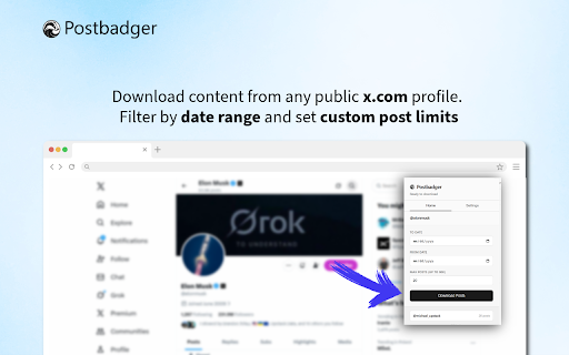 Postbadger - The ultimate x.com tweet downloader screenshot