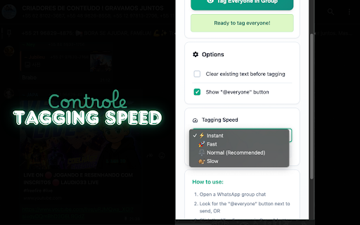 WhatsApp Everyone Tagger screenshot