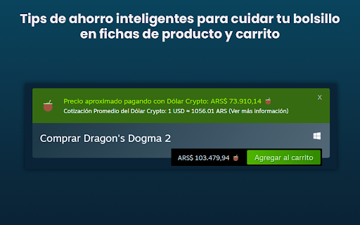 Steamcito: Steam con impuestos Argentina 2026 screenshot