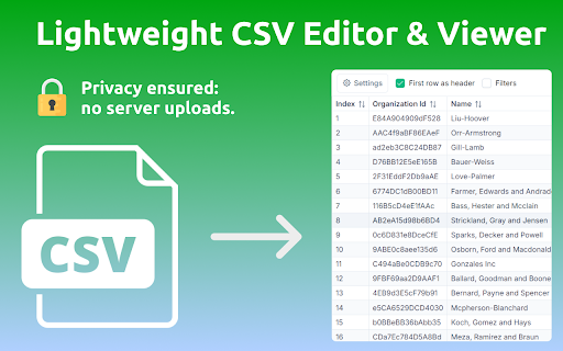 CSV Editor screenshot