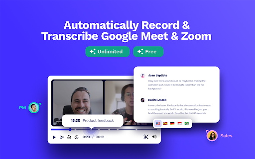 tl;dv: Free AI Note Taker, Transcriber & Meeting Recorder screenshot