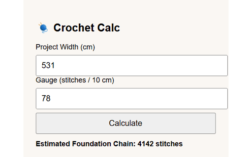 Crochet Calc screenshot