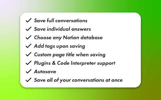 Chat to Notion screenshot