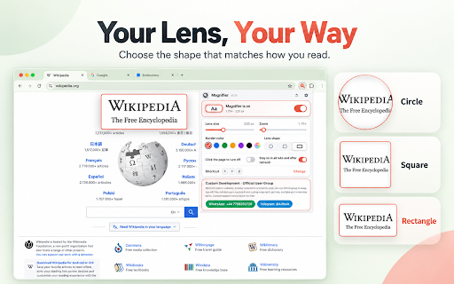 Web Page Magnifier – Magnifying Glass screenshot