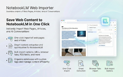 NotebookLM Importer - Web & YouTube screenshot
