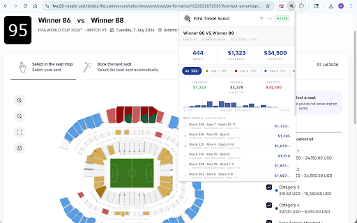 FIFA Ticket Scout screenshot