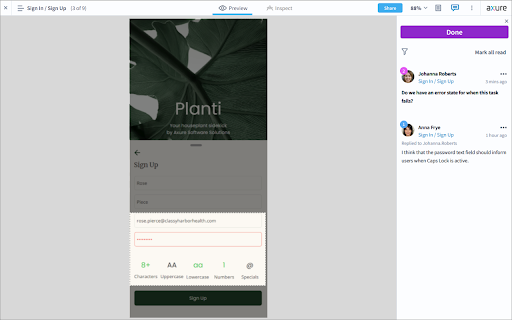 Axure Cloud Extension screenshot