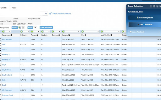 Focus Grade Calculator screenshot