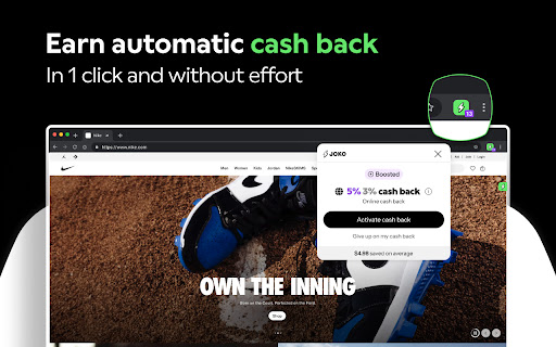 Joko: Cash back & automatic coupons screenshot