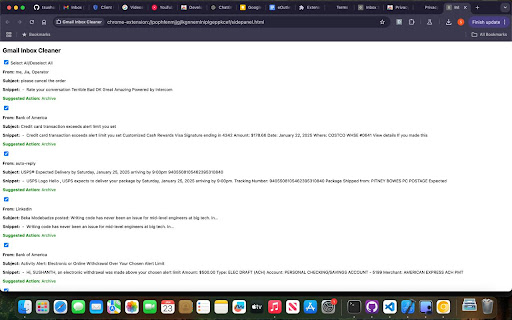 Gmail Inbox Cleaner screenshot