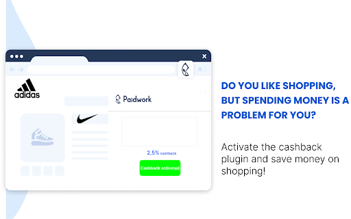 Cashback service Paidwork screenshot