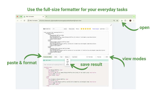 view xml file | XML Formatter screenshot