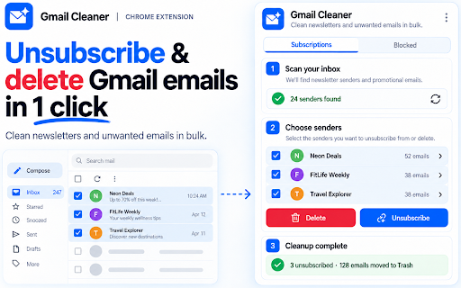 Gmail Cleaner – Bulk Delete Emails & Mass Unsubscribe – CleanMyInbox screenshot