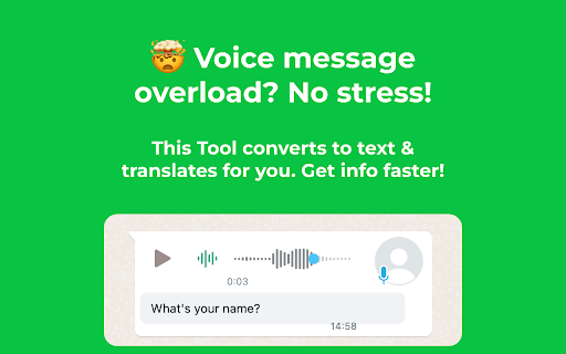 WhatsApp Voice to Text and Translate - ExtBoost screenshot