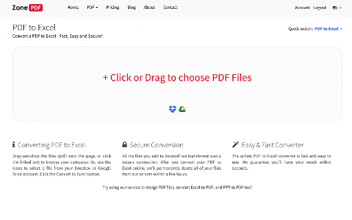 PDF to Excel screenshot