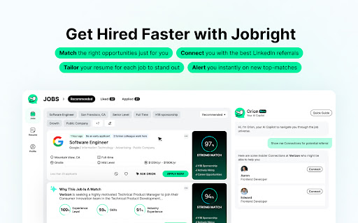 Jobright Autofill – Instant Job Applications, Job Match, AI Tailor Resume screenshot