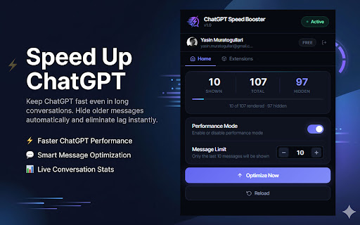ChatGPT Speed Booster screenshot