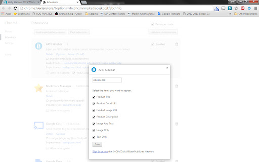 APN Sidebar With nutrametrix screenshot