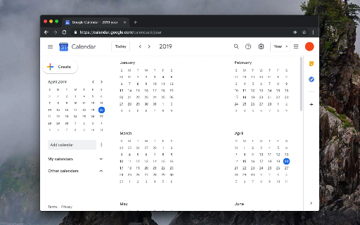Google Calendar™ on new Tab screenshot