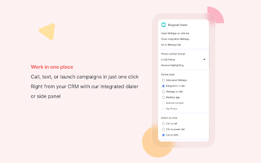 Ringover Dialer – Call, Text or launch campaigns in just One Click screenshot