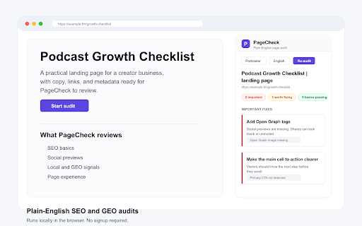 PageCheck by Musely screenshot