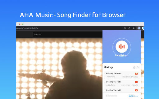 AHA Music - Song Finder for Browser screenshot