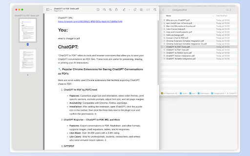 ChatGPT to PDF - One-Click Export & Batch Save screenshot