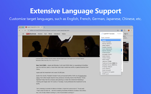 LightPDF Translator - Free AI Translator screenshot