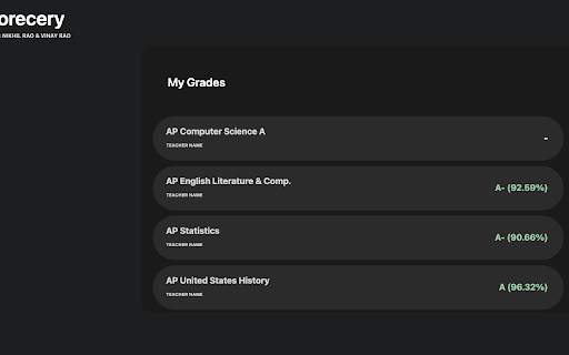 Scorecery screenshot