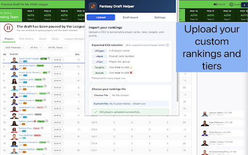 Fantasy Draft Helper screenshot