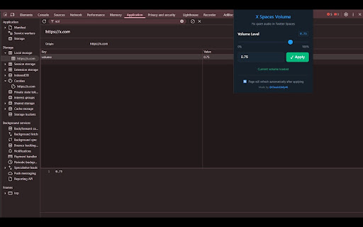 X Spaces Volume Fixer screenshot
