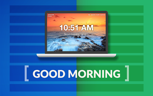 Good Morning - New Tab by cloudHQ screenshot