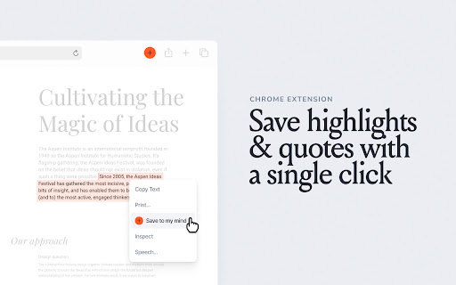mymind — An extension for your mind screenshot