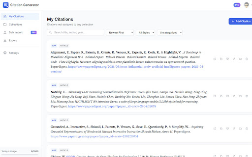 Citation Generator - APA, MLA, Harvard screenshot