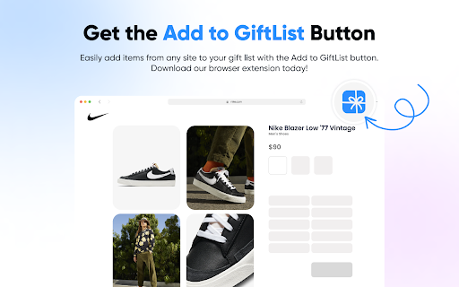 Add to GiftList Button screenshot