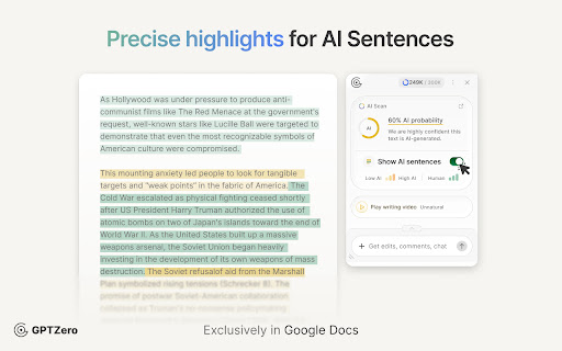 GPTZero: AI Detection & Writing Replay screenshot