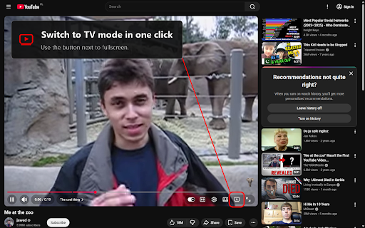 YouTube Smart TV screenshot