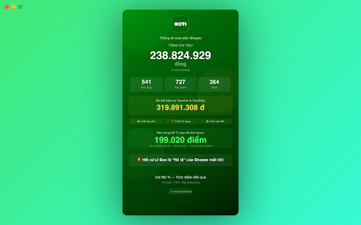 Nô Tì Săn Sale - Thống kê chi tiêu screenshot