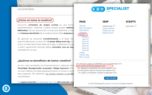 SEO Specialist Tasks screenshot
