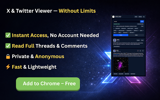 Twitter X Viewer – Anonymous Profile & Tweet Viewer screenshot