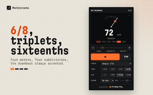 Online Metronome — Tap Tempo, BPM & Time Signatures screenshot