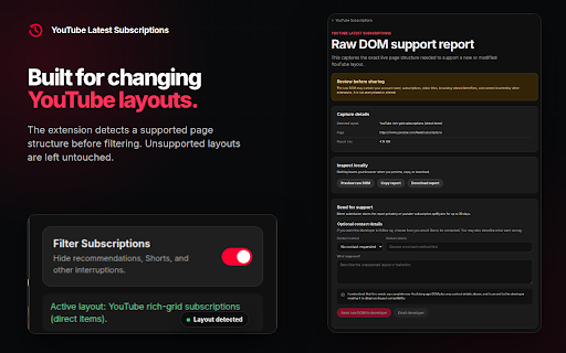 YouTube Latest Subscriptions screenshot